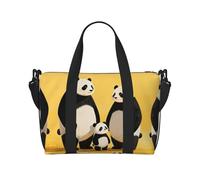 Panda Family Travel Duffle Bag-Lightweight Carry On Weekender per uomini e donne, borsa impermeabile per la notte per palestra gite nel fine settimana