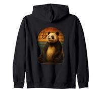 Panda Farfalla Retro Animal Friends Felpa con Cappuccio