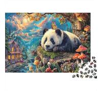 Panda Fiaba della Foresta Puzzle 1000 Pezzi Cartone Puzzle per Adulti Puzzle per Famiglia Relax Arredo Regalo 70x50cm/1000pcs