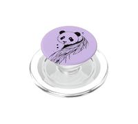 Panda Fiori Piume Line Art Minimalista Splash PopSockets PopGrip per MagSafe