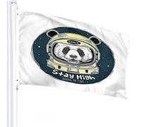 Panda Flag 3x5 FT Cute Animal Space Panda Astronaut with Stars Planet Quote Outdoor Flags Large Welcome Yard Banners Home Garden Yard Lawn Decor
