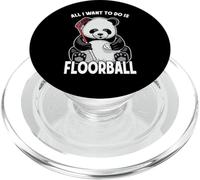 Panda Floorball Tutto quello che voglio fare è un simpatico e divertente giocatore di orsi PopSockets PopGrip per MagSafe
