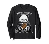 Panda Football Tutto Quello Che Voglio Fare è Un Simpatico Giocatore di orsi Maglia a Manica