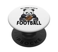 Panda Football Tutto quello che voglio fare è un simpatico giocatore di orsi PopSockets PopGrip Adesivo