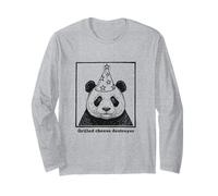Panda Funny & Silly Cheese Destroyer Maglia a Manica