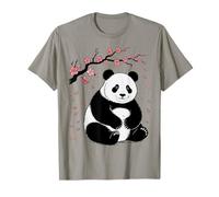 Panda Giapponese Sakura Fiori di Ciliegio Sumi-e Art Maglietta