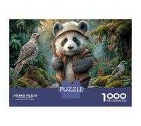 Panda gigante Puzzle Premium 1000 Pezzi Qualità Premium Ruscello nella foresta Intrattenimento Familiare, Antistress Adulti, 52x38cm/1000pcs