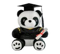 Panda Graduation Plush, animale ripieno di panda, bambole carine Panda Plush Toys | Giocattoli per bambini con cappello e certificato, bambola morbida per le scuole superiori e università elementari,