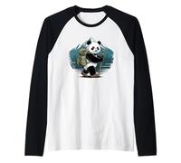 Panda Hiking Backpack Mountain Trekking Maglia con Maniche Raglan