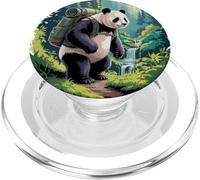 Panda Hiking Waterfall Forest Scenic Trekking PopSockets PopGrip per MagSafe