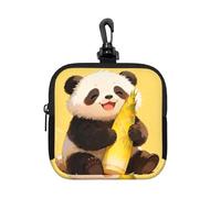 Panda Hold - Piccola custodia impermeabile con cerniera, in neoprene, per auricolari, portachiavi