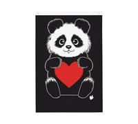 Panda Holding Heart Welcome Garden Flag 2x3 Ft Double Sided No Fade House Yard Flags Photo Sfondo Banner per Cortile Portico Prato Decorazione Esterna