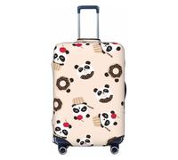 Panda Ice Creams Donuts - Copertura elastica per valigie da viaggio, 45-81 cm, Nero , L