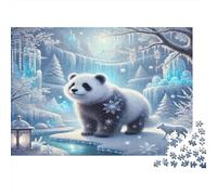 Panda inverno magico Puzzles 1000 Pezzi In cartone Resistente, Un Puzzle Per Gioco Educativo Per La Sgonfiatina, Ideale Per Attività Fuzzle Post-scuola, 52x38cm/1000pcs
