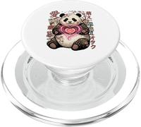 Panda kawaii con cuore Dolce orsetto panda con il simbolo PopSockets PopGrip per MagSafe
