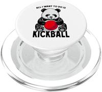 Panda Kickball Tutto quello che voglio fare è un simpatico e divertente giocatore di orsi PopSockets PopGrip per MagSafe
