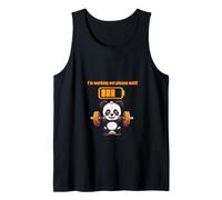 Panda Love Canotta Unisex Adulti Nero Panda-Pattern Tank Tops S Collo a U Manica Corta Canotta