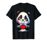 Panda Love Heart Giant Bear Pandas amante festa della mamma compleanno Maglietta