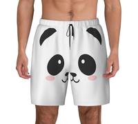 Panda Lovely Head - Costume da bagno da uomo, a doppio strato, con stampa, adatto per la spiaggia e la palestra, Nero , M