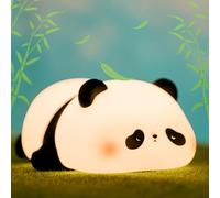 Panda luce notturna, dolce morbido silicone touch lampada con motivo animale, luce notturna a LED ricaricabile con timer decorazione per la cameretta dei bambini, comodino, miglior regalo di