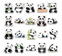 Panda - Magneti per frigorifero, 20 pezzi, simpatici cartoni animati, animali, lavagna magnetica, per frigorifero, aula, foto, artigianato, cucina, lezioni prescolari, casa, ufficio, decorazione