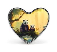 Panda Mama e Little Elegante Spilla da Cravatta a Cuore Bottoni Spilla Distintivo Spilla Gioielli per Vestiti Accessori per Cappelli