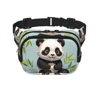 Panda - Marsupio da donna, impermeabile, regolabile, alla moda, casual, per corsa, allenamento, escursionismo, viaggi, nero, taglia unica, colore: nero, nero, Taille unique