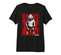 Panda Molto Cool con Cappuccio Pandas Orsetto Stradale Artista Maglietta Premium