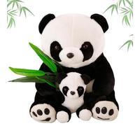 Panda Mom And Baby Cuddly Plush Panda Peluche Panda Teddy cotone PP di Animali Peluche per di Compleanno Regalo per Bambini Suitable from Birth Panda Giocattolo per Donne Ragazze 25cm (A)