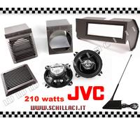 Panda Music KIT 2 GRIGIO casse JVC da 210 watts + supporti + antenna