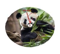 Panda nella foresta di bambù stampato 122 cm gonna per albero di Natale in peluche, decorazione festiva, migliora l'atmosfera di Natale e Capodanno