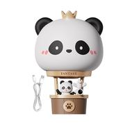 Panda Night Light, Panda Hot Air Balloon Table Lamp, Ricaricabile Atmosphere Light, Dimmable Bedroom Lamp, 3-Gear Panda Night Light, Panda Nightstand Table Lamp, Hot Air Balloon Room Light, Bedroom Pa