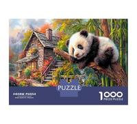 Panda on Stone Steps Jigsaw Puzzle 1000 Pezzi Classici Per Adulti E Bambini ≥14 Anni Giochi Educativi Urban Pet Per Appassionati Esperti Regalo Amore Amico Compleanno Natale 52x38cm/1000pcs