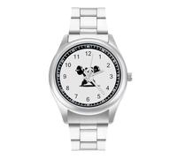 Panda, orologio da polso da uomo con cinturino in acciaio inox, per sollevamento pesi, fitness, palestra, stile casual, Stile:, regular, Bracciale