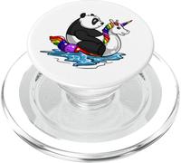 Panda orso cavalca unicorno galleggiante divertente panda PopSockets PopGrip per MagSafe