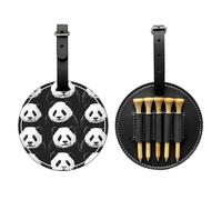 Panda Pareto Chart Black Golf Tee Storage Bag, multifunzionale Golf tee Storage Bag per gli uomini, materiale durevole dell'unità di elaborazione