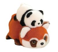 Panda peluche giocattolo - Panda imbottita Fidget | Giocattolo in panda rosso reversibile, animale di peluche, per bambini, decorazioni per divani per la casa, favore del compleanno