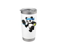 Panda Pickleball giocatore indossa fascia seria competizione Bicchiere termico in acciaio inox doppia parete