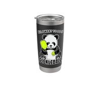 Panda Pickleball Tutto quello che voglio fare è un simpatico e divertente giocatore di orsi Bicchiere termico in acciaio inox doppia parete