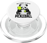 Panda Pickleball Tutto quello che voglio fare è un simpatico e divertente giocatore di orsi PopSockets PopGrip per MagSafe