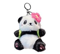 Panda Plush Torychain | Pendente della catena di panda per peluche graziosa | Keyring animale imbottito | Ornamento giocattolo da collezione Plussh | Adorabili accessori per zaino per adolescen