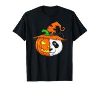 Panda Pumpkin Jack O Lantern Halloween Bambini Uomo Donna Maglietta
