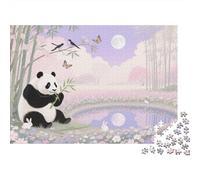 Panda Puzzle 1000 Pezzi Giant Pandas Eat Bamboo by The Bamboo Forest, Per Bambini E Adulti Relax-rompicapo Difficile Sfida Classici Regalo 1000pcs (75x50cm)