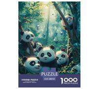 Panda Puzzle 1000 Pezzi Giungla Denso Puzzle Gioco Di Pazienza E Riflessione Decorazione Della Parete Della Casa in Cartone 100% Riciclato per Adulti E Bambini Oltre I 14 Anni 52x38cm/1000pcs