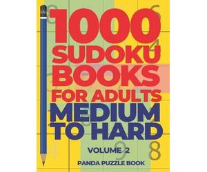 Panda Puzzle Bo 1000 Sudoku Books For Adults Medium To Hard - Volume (Tascabile)