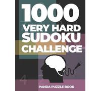 Panda Puzzle Bo 1000 Very Hard Sudoku Challenge: Brain Games for Adults - (Book)
