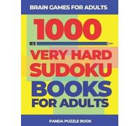 Panda Puzzle Bo Brain Games For Adults - 1000 Very Hard Sudoku Books (Tascabile)