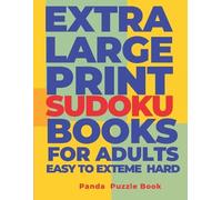 Panda Puzzle Bo Extra Large Print Sudoku Books For Adults Easy to Ex (Tascabile)