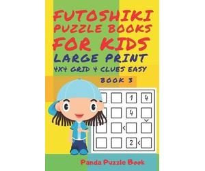 Panda Puzzle Bo Futoshiki Puzzle Books For kids - Large Print 4 x 4 (Tascabile)