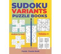 Panda Puzzle Bo Sudoku Variants Puzzle Books Medium to Hard - Volume (Tascabile)
